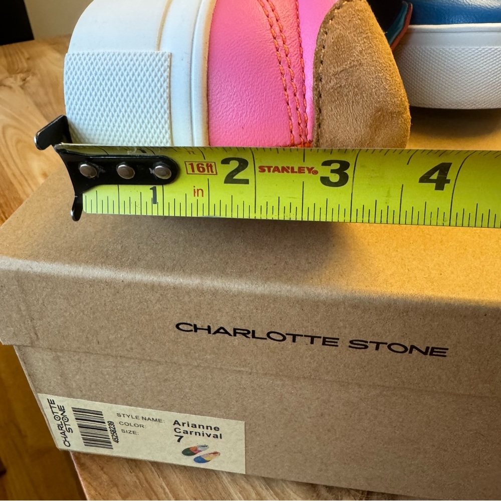 PRIDE Charlotte Stone Arianne colorful flats Carnival size 7 mismatched sneakers - Picture 13 of 16